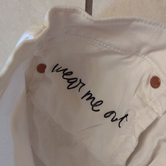 GRLFRND Denim the Reed white distressed cropped Jean Revolve brand new size 25 - Picture 6 of 14